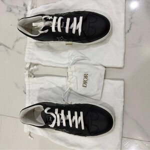 Dior Men's Black and White Sneakers